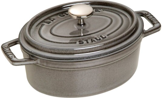 Staub La Cocotte oval gryte støpejern 1 L Grafittgrå Staub La Cocotte oval gryte støpejern 1 L Grafittgrå