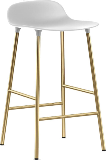 Normann Copenhagen Form barstol messingsbein Hvit