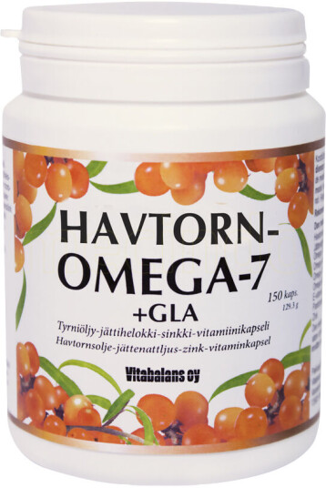 Vitabalans Havtorn (Tindved) Omega 7 + Gla 150 Kapslar Vitabalans Havtorn (Tindved) Omega 7 + Gla 150 Kapslar