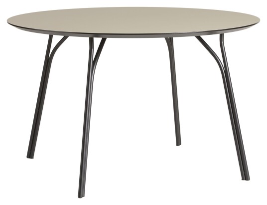 WOUD - Tree Spisebord Beige Fenix laminat, sort, Ø120 WOUD - Tree Spisebord Beige Fenix laminat, sort, Ø120