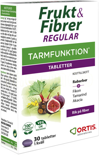 Frukt & Fiber Ortis Frukt & Fiber 30 tabletter 30 Tabletter