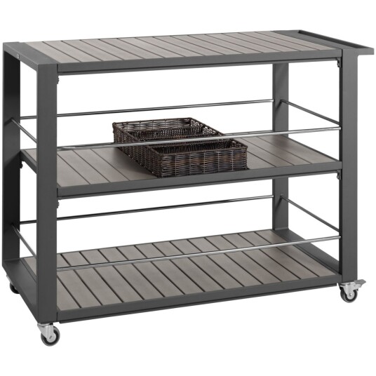 VEGA Serveringsvogn sett Aventuro; 119x56x91 cm BxDxH; Antrasitt