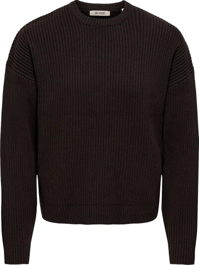 ONLY & SONS Onsarlok L/S Crew Knit COFFEE BEAN S