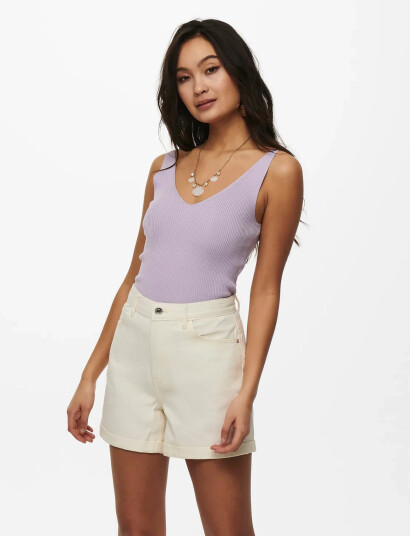 JDY Jdynanna S/L Top Knt Noos - Purple - XXL