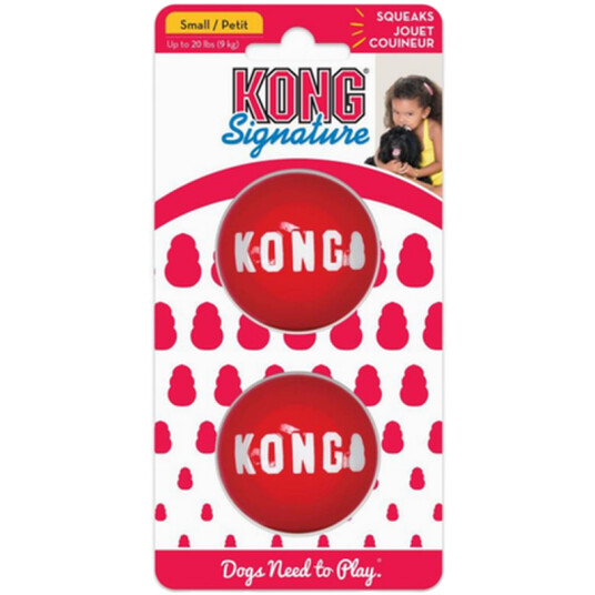 Kong Signature Ball 2-Pakning Large 8Cm Kong Signature Ball 2-Pakning Large 8Cm