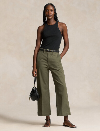 Polo Ralph Lauren Chino Wide-Leg Pant - Khaki green - 42 Polo Ralph Lauren Chino Wide-Leg Pant - Khaki green - 42