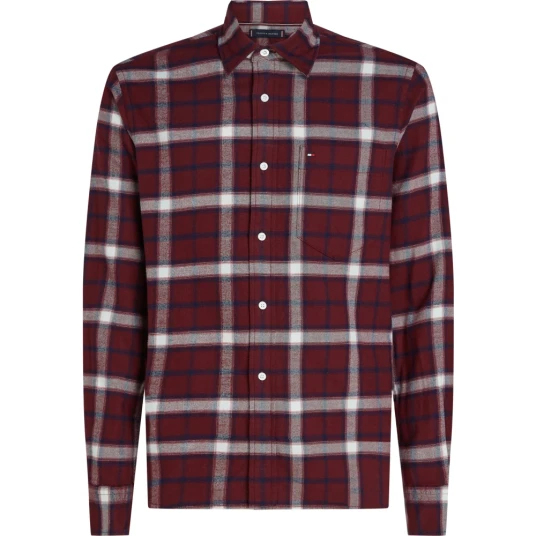 Tommy Hilfiger Herre Skjorter Rød L