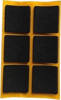 Husholdnings Selvklebende Puter 2,5 Mm Svart 30 X 30 Mm 6
