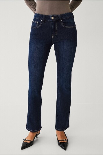 Ellos Collection Boot cut jeans med baklommer Blå