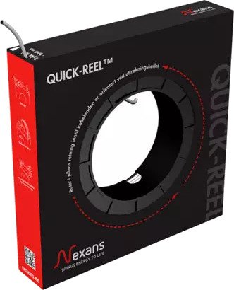 Nexans 2x2,5mm² Strømkabel Quick-Reel 50m Sort