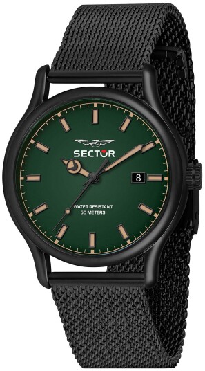 Sector 660 Herreklokke R3253517021 Grønn/Stål Ø43 mm