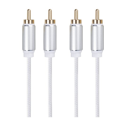 DACOTA PLATINUM RCA STEREO KABEL HANN-HANN 3M, HVIT