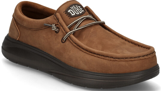 Hey Dude Wally Comf Full Grain Leather Brown 43