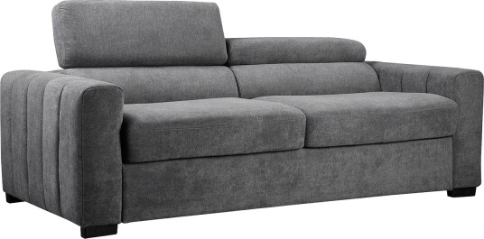 Sovesofa HOME4YOU Kingston 3 seter 198x96x76/94 cm Mørkegrå mørkegrå