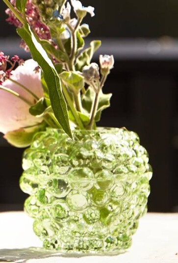 Telyholder Sofian i Grønn boblete glass fra Edelweiss