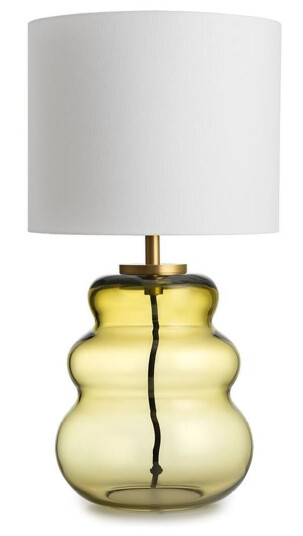 Vigra bordlampe med hvit skjerm Grønn / Messing