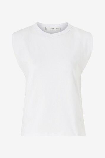 Mango Topp T shirt Viri Hvit