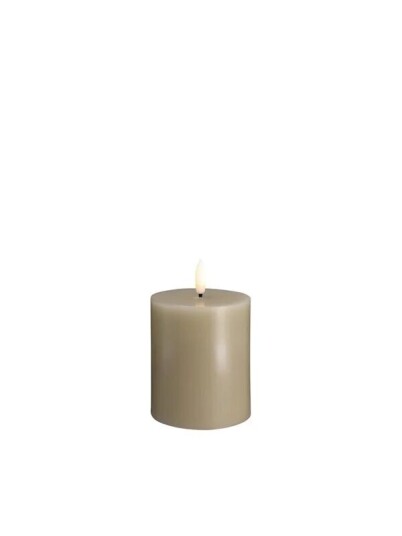 Moods & More LED pillar candle   Kit grey   74x100 mm