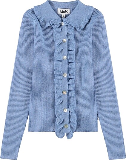 Molo Cardigan   Strikk   Gamora   Topaz Blue   Molo   11 12 år (146 152)   Cardigan   Lyseblå