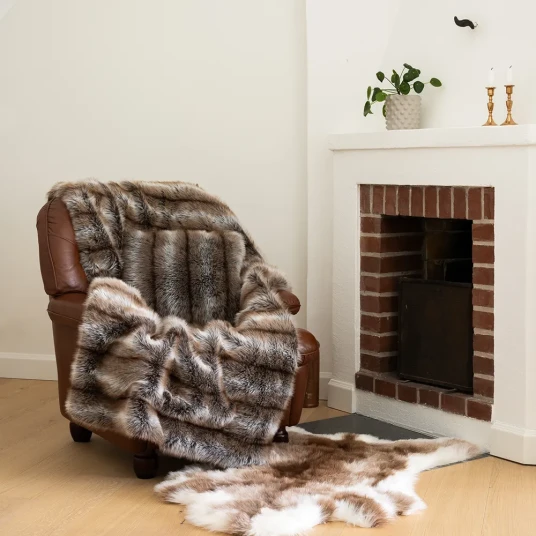 Skinnwille Hunter Pledd 140x220 cm Brown