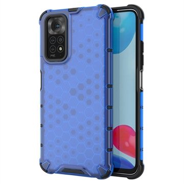Xiaomi Redmi Note 11/11S Honeycomb Armored Hybrid-deksel Blå