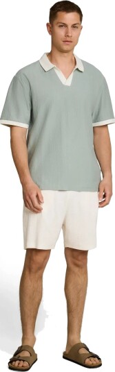 Tom Tailor Relaxed Structured Sweat Shorts   Cream   M