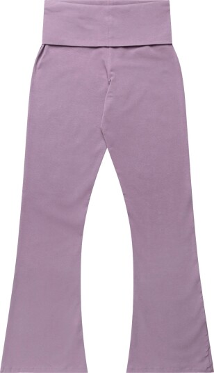 Mango Cotton Roll Over Waistband Leggings MEDIUM Purple 134
