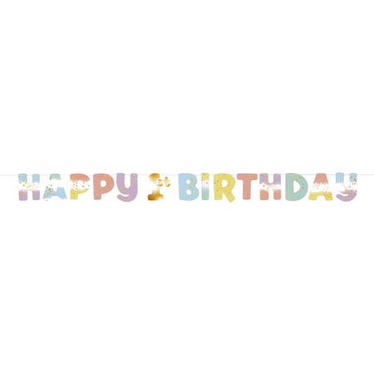 Riethmüller Girlander Happy 1st Birthday Flerfarget 9913411