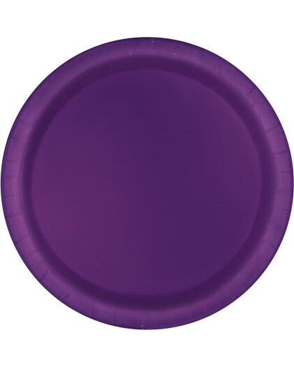Unique 16 stk Mørk Lilla Papptallerkener 22 cm 33055
