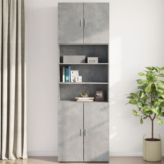 Veggskap betonggrå 80x42,5x64 cm konstruert tre 8721102650369