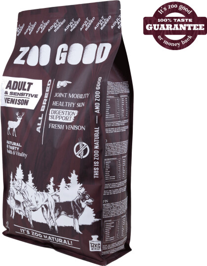 Zoo Good Hundefôr Hjortekjøtt Sensitive Adult All Breed 12 kg