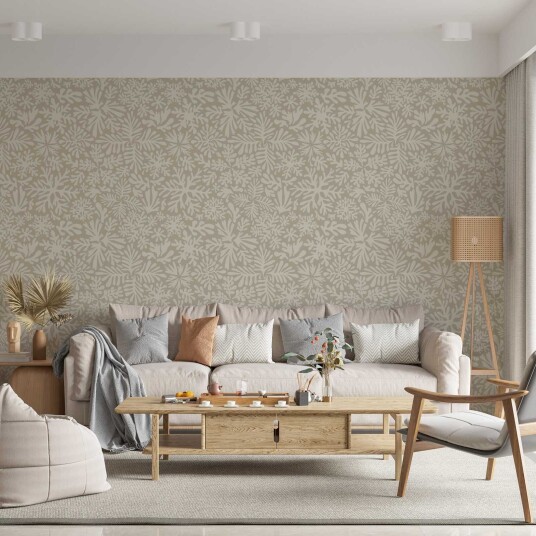 Namly Design Tapet Bladmønster Beige WPPRSS2161974769