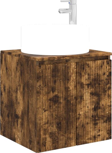  Vegghengt servantkommode Røkt Eik 49,5 x 44,5 x 65,5 cm