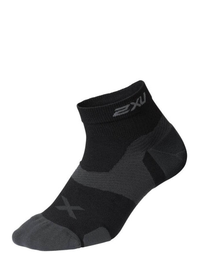 2XU Vectr Cushion 1/4 Crew Socks - Black - M