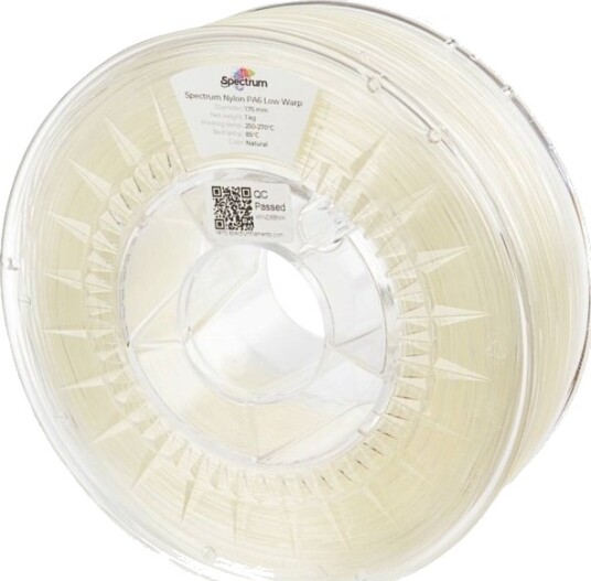 Spectrum Filaments 80174 Pa6 Low Warp Filament 1,75 Mm 1000 G Natural
