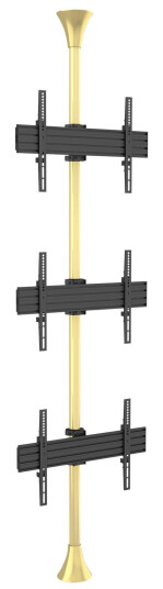 Multibrackets M Floor to Ceiling Mount Pro MBFC3U - monteringssett - for 3 LCD-skjermer - messing