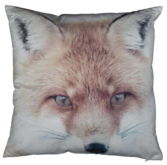 Borg Living Pyntepute med rev - Semsket Skinn Look - 45 x 45 cm