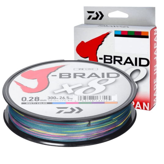 Daiwa J BraidX8 58LB 0,28 mm 300 m MC Daiwa J BraidX8 58LB 0,28 mm 300 m MC