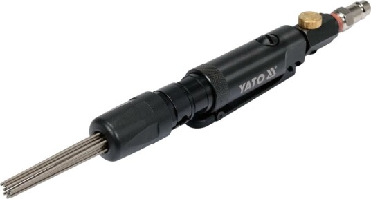 Yato YT-09913 Trykkluft Mini Nålhammer 13 Nåler, 3000 Slag/Min (Perfekt Til Rustfjerning Og Sveisearbeid)
