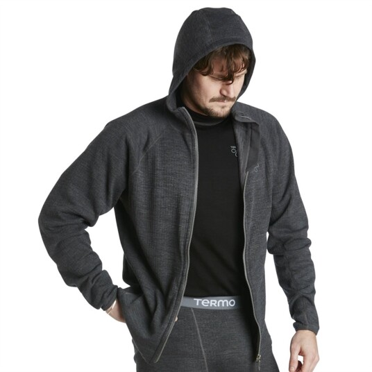 Termo Men's Full-Zip Hoodie Grey Melange S Termo Men's Full-Zip Hoodie Grey Melange S