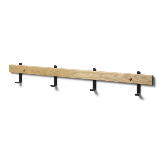 Oscarssons Möbel Nadja Knaggrekke 70 cm Svartbeiset eik/matt svart stål Oscarssons Möbel Nadja Knaggrekke 70 cm Svartbeiset eik/matt svart stål