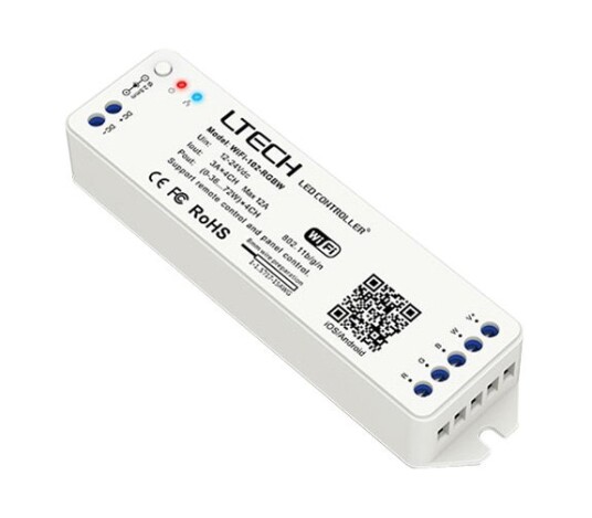 RGBW Kontroller 12-24Vdc WiFi LED m/App RGBW Kontroller 12-24Vdc WiFi LED m/App