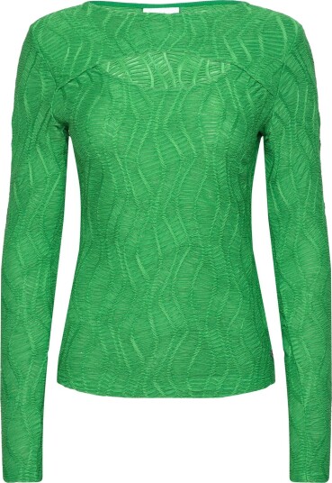 Coster Copenhagen Long Sleeve T Shirt With Structure Green 34