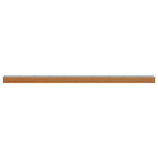 vidaXL Høybed Lys Brun 970 x 100 x 36 cm Galvanisert Stål vidaXL Høybed Lys Brun 970 x 100 x 36 cm Galvanisert Stål