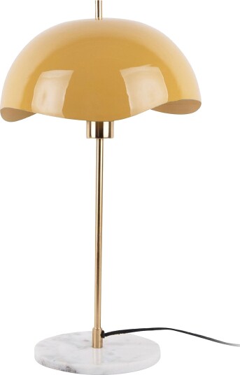 Leitmotiv Bordlampe Waved Dome Gul Bordlamper
