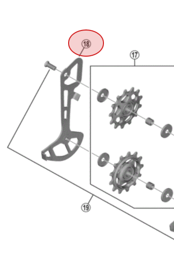 Shimano indre plate til RD M5100/6100