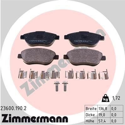 Bremseklosser ZIMMERMANN 23600.190.2