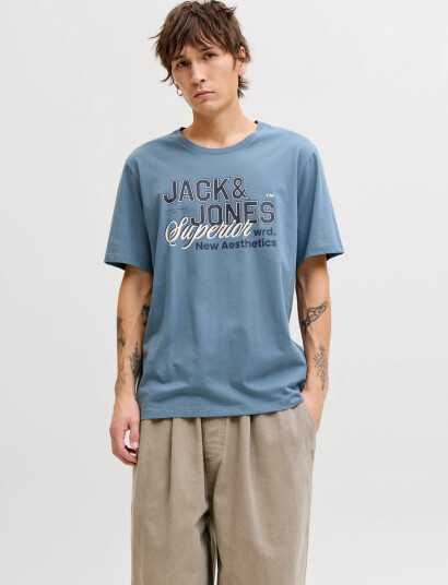Jack & Jones Jjelogo Tee Ss O Neck 2 Col Ss26 Sn Blue S Jack & Jones Jjelogo Tee Ss O Neck 2 Col Ss26 Sn Blue S