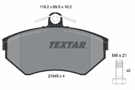Bremseklosser TEXTAR 2194502 Bremseklosser TEXTAR 2194502