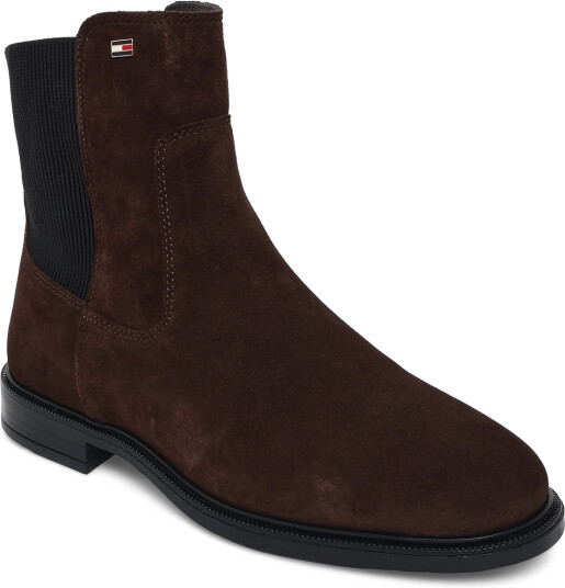 Tommy Hilfiger Enamel Flag Suede Ankle Chelsea Brown 38 Tommy Hilfiger Enamel Flag Suede Ankle Chelsea Brown 38